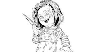 Lovingly hand drawn and inked by me. Creepy Doll Coloring Pages Coloring Home