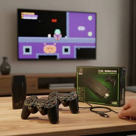 Consola Retro Game Stick 4K Con 20.000 Juegos Y 23 Emuladores – Dos Mandos  Inalámbricos 2.4G,
