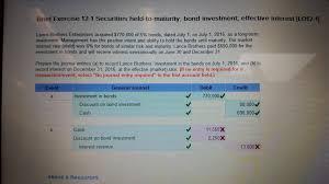 Solved Lance Brothers Enterprises acquired $770,000 of 5%