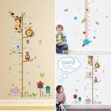 Details About Uk_ Children Height Growth Chart Measure Wall Sticker Kids Room Animal Decal Exo