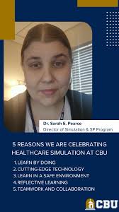 Celebrating Healthcare Simulation Week with Dr. Sarah Pearce! For more  information about Healthcare Simulation Leadership here at the College of  Nursing, check the link in our bio!