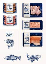 Blue Goose Pure Foods Flavio Carvalho Graphic Designer Food Packaging Design Frozen Food Packaging Food Packaging