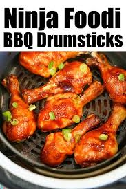 Best Ninja Foodi Chicken Legs Ever Are Here Coated With Barbecue Sauce With Tender Meat On Bbq Wings Recipe Ninja Cooking System Recipes Chicken Wing Recipes