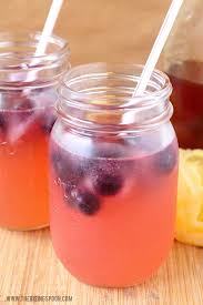 Homemade Pink Lemonade With Honey Blueberries Lemonade Drinks Honey Lemonade Pink Lemonade Blueberry