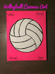 Volleyball Canvas Art Canvas Art Kids Art Projects Canvas