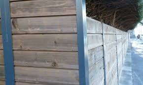 Sichtschutz holzzaun sichtschutz garten guenstig. Sichtschutz Aus Bohlen U Stahl Profil Pfosten Zaunteam Spahni Sud Kiesen 3600 Thun Zaun Sichtschutz Sichtschutzzaun Zaun