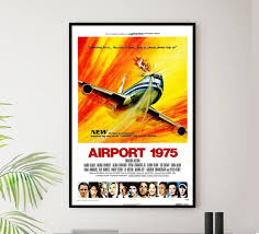 Airport 1975 - Charlton Heston - Vintage Classic Movie Poster – Lost Island  Trading Company