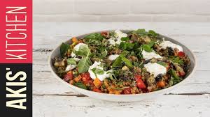 Lentil Eggplant Salad With Yogurt Akis Petretzikis Kitchen In 2020 Eggplant Salad Vegetarian Dishes Greek Recipes