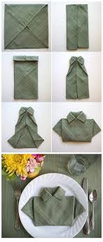 Shirt Napkin Pliage Serviette Pliage Serviette Papier Pliage Serviette Facile