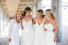 Daughter in mother wedding dress photography. Mother And Daughters Get Back In Their Wedding Dresses