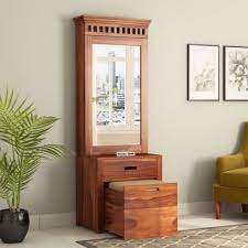 The most important features of any dressing table are the mirror, so you can get your makeup and hair just right, and a stool, allowing you to sit at your dressing table in comfort. Dressing Tables Upto 55 Off Buy Wooden Dressing Table Online In India Low Price