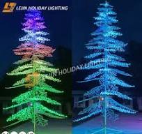 Factory custom 3D cedar tree motif lights for outdoor ...