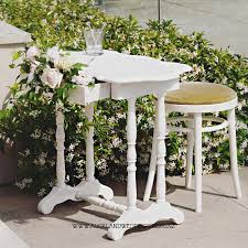 Shop our best selection of white end tables & side tables to reflect your style and inspire your home. White Vintage Signing Table And Stool Set Auckland Event Hire