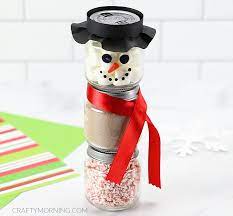 Baby Food Jar Hot Cocoa Snowmen Gifts Crafty Morning
