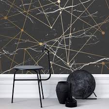 Black modern bedroom wallpaper designs. Amazon Com Black Marble Design Wallpaper Elegant Gold Shape Detailed Mural Trendy Living Room Bedroom Wall Poster Peel And Stick Handmade