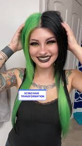 Splithairdye with Green