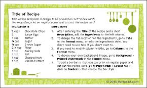 Free printable 4×6 recipe cards ~ print a single 4×6 card or a folded one for longer recipes! Free Printable Recipe Card Template For Word