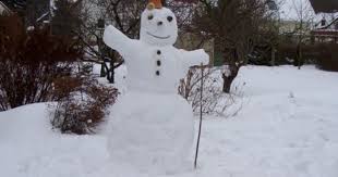 Bestrickendes Schneemann Bauen Schneemann Schnee