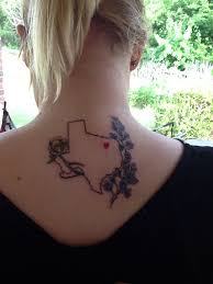 Texas Tattoo With Bluebonnet And Yellow Rose And A Heart For Arlington Texas Tattoos Bluebonnet Tattoo Tattoos