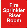 Fire Riser Room Signs In Stock and Ready to Ship USA Made
