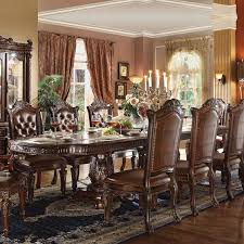 A hallmark of quality, this stunning dining table and chair ensemble is crafted using top grade solid hardwood for its sturdy frame, legs, and. Acme Furniture Vendome 62000 Kit Double Pedestal Dining Table Nassau Furniture And Mattress Dining Tables