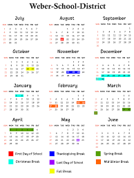 Weber County Schools Calendar School Calendar Homeschool Calendar Calendar
