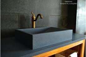 grey stone bathroom sink  artcomcrea