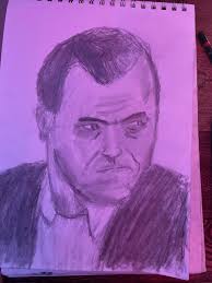 Drew a picture of Michael (don't be too mean I'm only 11 😂) : r/GTA
