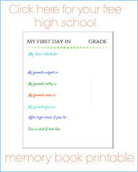 How To Make A Back To School Memory Book With Free Printable Memory Book School School Memories Memory Books