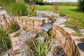 Klassikline Antikplus Sandstein Beige Nuanciert Mit Bachvlauf Sandsteinmauer Steinmauer Garten Wasserfall Garten