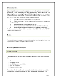 Noraniza binti ahmad daud bachelor of science (hons) major in chemistry. Civil Engineering Internship Report Project Management Economic Sectors