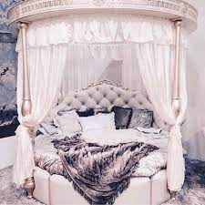 For more bedroom ideas check out our feng shui bedroom or feng shui for romance articles. Beautiful Bedroom Tufted Round Canopy Bed With Fur Accents Glamourous Bedroom Luxurious Bedrooms Bedroom Decor