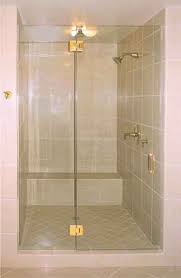 Frameless Shower Enclosure With Brass Hinges Bathroom Shower Glass Shower Bathroom Decor
