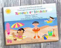 Choose from a wide selection of designs. Beach Party Birthday Invitation E File