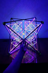 Fluorescent Led Lights Merkaba Sacred Geometry Art Object Etsy Sacred Geometry Art Geometry Art Sacred Geometry