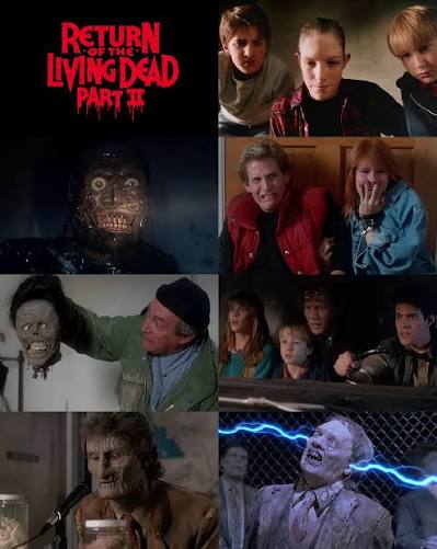 On this day in 1988, “The Return of the Living Dead Part II” was released.  🧟‍♂️🧠 A lighter, goofier sequel that doubled down on brains and became a  cult favorite in its