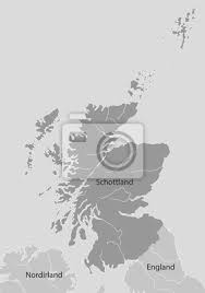 United kingdom countries political map. Schottland Karte In Grau Wandposter Poster Nordirland Gebildet Unabhangig Myloview De