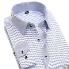 10 99us 40 off plus size 6xl men s striped dress shirts long sleeve brand clothing social work non iron formal business men smart casual shirt men brand dres casual shirts for men smart