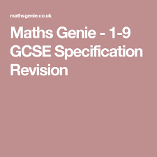 Maths Genie 1 9 Gcse Specification Revision Gcse Math Gcse Math