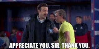 Le programme estival des networks est toujours léger, mais pas celui de the cw qui propose de l'inédit tout l'été. Yarn Appreciate You Sir Thank You Ted Lasso 2020 S01e05 Tan Lines Video Gifs By Quotes C301895f ç´—