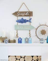 This entails paintings, decorative objects, and even photographs that are all related to the coast. Diy Nautical Coastal Decor Party Ideas Party Printables Blog