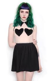 Heart Boo Boo Mesh Collar Dress Weird Fashion Collar Dress Dresses