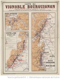 Carte Du Vignoble Bourguignon Haute Bourgogne Et Beaujolais Dressee Par M Peyre Editee Par La Chambre De Commerc Vignoble Bourgogne Vignoble Bourgogne
