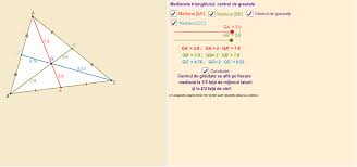 Folosind teorema lui stewart, lungimea medianei este egală cu Medianele Intr Un Triunghi Centrul De Greutate Geogebra
