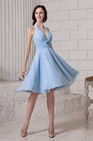 Short Bridesmaid Dress Knee Length Bridesmaid Dresses Sky Blue Bridesmaid Dresses Chiffon Dress Short