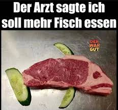 Der Arzt Sagte Ich Soll Mehr Fisch Essen Karikatur Humor Spruch Spruche Lustig Lustigespruche Cool Witzig Fisch Essen Essen Karikatur