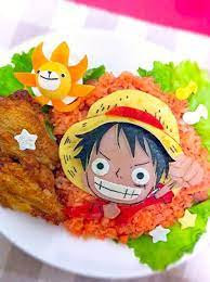 one piece ルフィのオムライス キュートな料理 食品アート お弁当 かわいい