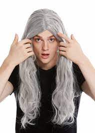 Check spelling or type a new query. Women S Party Wig Men S Wig Long Wild Middle Parting Heavy Metal Old Rocker Hippie Grey Lm