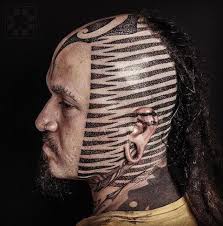 Nazareno Tubaro Stippled Tattoo Head Tattoos Face Tattoos Tattoos