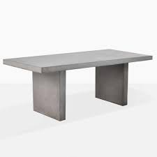 The kinman faux concrete dining table has an interesting construction with its concrete table top. Raw Concrete Rectangular Table Outdoor Dining Furniture Teak Warehouse